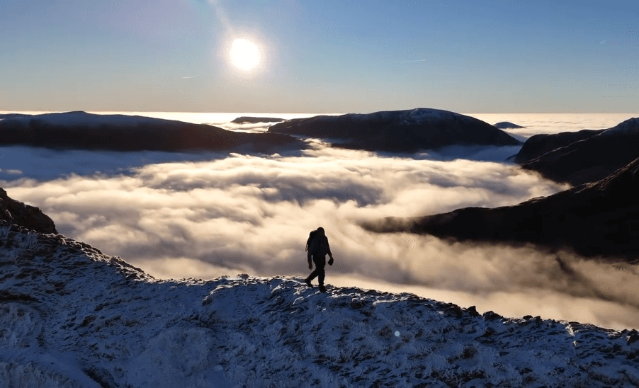 Winter skills training in the mountains